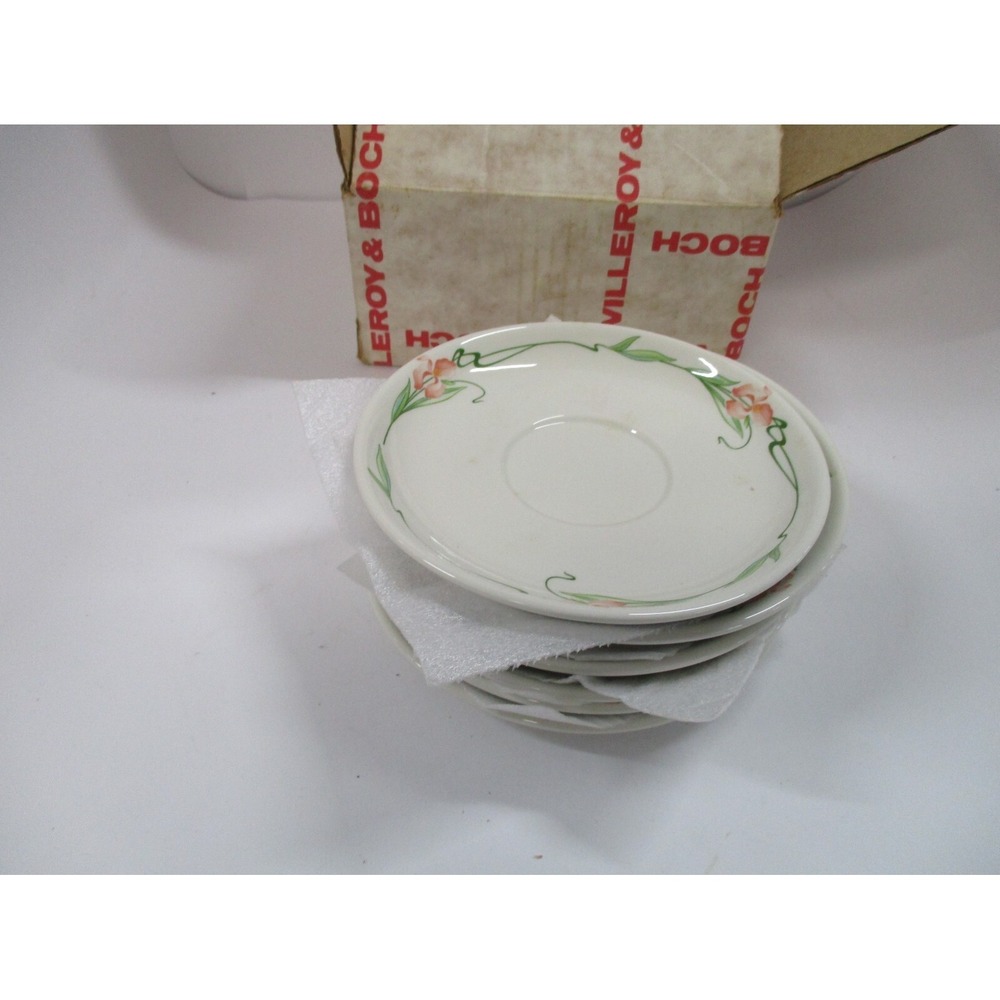 6 Villeroy & Boch Miami Pattern Saucers New old Stock